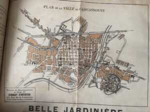 1925 map of carcassonne - carcassonne je taime