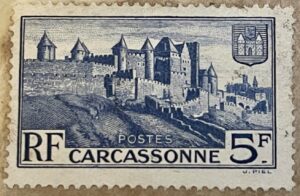 Carcassonne timbre stamp 2 - carcassonne je taime