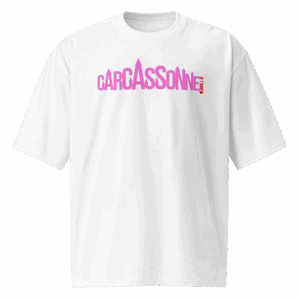 Carcassonne Je t'Aime oversized-heavyweight-t-shirt-white-front-68b72d33b6e9b