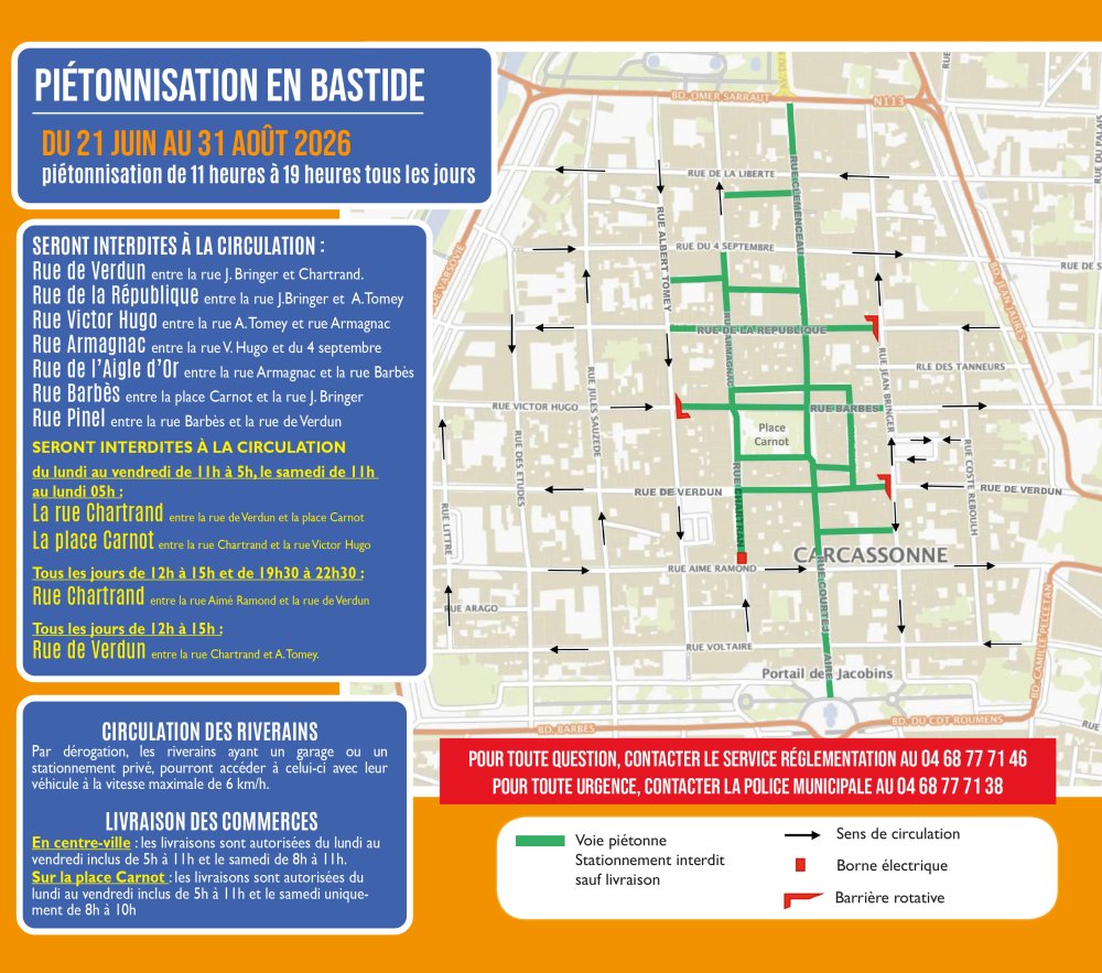 bastide closed streets summer 2026 pedestrianised